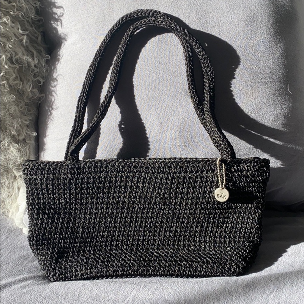 Black knit SAK purse